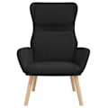 Miniatyrbillede 3 af 6: Lounge stol, moderne design, sort velour, DEC026747 Svart