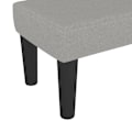 Miniatyrbillede 4 af 5: Bænk til fodenden af sengen design klassisk 70 x 30 x 30 cm i gråt stof DEC024672 Grå