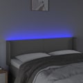 Miniatyrbillede 3 af 5: Hovedgærde til soveværelse med LED-møbler 147 x 16 x 78/88 syntetisk grå