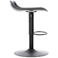 Miniatyrbillede 4 af 6: Barstole x4 med fodstøtte, højdejusterbart, moderne design i sort plastik og sort metal 10_0004498 Metall