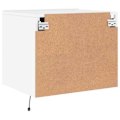 Miniatyrbillede 6 af 6: Væghængt natbord med LED-lys og skuffer 50 x 39 x 41 cm i hvidt ingeniørtræ DEC034169 Vit