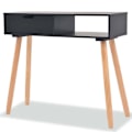 Miniatyrbillede 1 af 6: Moderne entrekonsol møbel med skuffe 80 x 30 x 72 cm MDF sort DEC031738 Svart