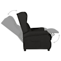 Miniatyrbillede 5 af 6: Fauteuil relax TV med komfortabelt polstring i sort stof DEC028106 Svart