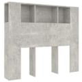 Miniatyrbillede 1 af 5: Hovedgærde - MDF - 120x18,5x104,5 cm - Grå - Moderne - Indbygget opbevaring Grå