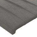 Miniatyrbillede 4 af 4: Hovedgærde seng til soveværelse med LED-møbel 100 x 5 x 118/128 cm lys grå velour TDL0201455