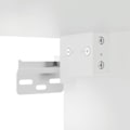 Miniatyrbillede 6 af 6: Sæt af 2 vægmonterede natborde med LED-lys med skuffer i hvidt ingeniørtræ DEC036126 Vit