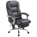 Miniatyrbillede 1 af 6: Kontorstol med massagesfunktion, fodskammel og justerbar ryg i sort PVC 10_0002577 Svart