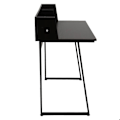 Pikkukuva 5 / 6: Tietokonepöytä 82x51 cm, kirja- ja asiakirjatuki mukaan lukien, musta metallinen ja MDF-rakenne 04_0006059 Metall