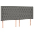 Miniatyrbillede 1 af 4: Hovedgærde - Klassisk - Mørkegrå - 203x16x118/128 cm - Højdejusterbar - Holdbar Mörkgrå