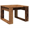Miniatyrbillede 4 af 6: Sidetable bord 50 x 50 x 35 cm brun ingeniørtræ DEC032546 kastanj