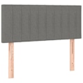 Miniatyrbillede 2 af 5: Hovedgærde til soveplads, soveværelse, LED-møbel, 90 x 5 x 78/88 cm, mørkegrå stof, TDL0201002 Grå