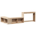 Miniatyrbillede 1 af 6: Sengebord med design skrivebord i L-form 232 x 122 x 75 cm fyrretræ DEC033115 kastanj