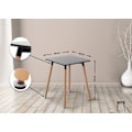 Miniatyrbillede 2 af 6: Designet køkkenbord i enkel stil 60x60x70 cm i sort MDF 10_0005531 Svart