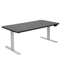 Pikkukuva 1 / 6: Sähkösäädettävä työpöytä tietokoneelle 160x80cm 53kg MDF Musta, Harmaa 04_0001406 Grå
