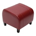 Miniatyrbillede 1 af 2: Tabouret siddende kubepuf læder + syntetisk 37x45x47 cm rød 04_0005339 Röd