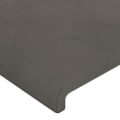 Miniatyrbild 3 av 4: Huvudgavel sängaccessoar sovrum möbel 2 delar 80 x 5 x 78/88 grått sammetsmaterial