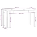 Miniatyrbillede 4 af 4: Simpelt designet spisebord 140 x 74,5 x 76 cm grå agglomerat DEC036639 Grå