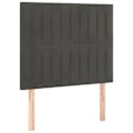 Miniatyrbillede 1 af 6: Hovedgærde - Klassisk - 100x5x78/88 cm - Mørkegrå velour - Elegant og komfortabel Mörkgrå