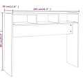 Miniatyrbild 4 av 4: Entrémöbel konsolbord design elegant med fack 105 x 30 x 80 cm ingenjörsträ brun DEC031782 kastanj