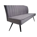 Pikkukuva 6 / 6: Ravintolapöytäsohva, jossa on tummanharmaa samettipäällinen ja metalli, 160 cm 04_0005856 Grå