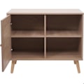 Miniatyrbillede 5 af 6: Kommode skab buffet opbevaringsrum i kubu og melamintræ 67x80x38 cm eglook 04_0006517 kastanj
