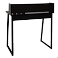 Pikkukuva 6 / 6: Tietokonepöytä 82x51 cm, kirja- ja asiakirjatuki mukaan lukien, musta metallinen ja MDF-rakenne 04_0006059 Metall