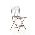 Miniatyrbillede 3 af 6: Sammenklappelig have-terrasse-balkon stol design rustikt i smedet jern, gammel brun 10_0003594 kastanj