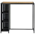 Pikkukuva 2 / 6: Monikäyttöinen apupöytä säilytyksellä 120 x 60 x 110 cm musta rottinki, puu ja teräs DEC036335 kastanj