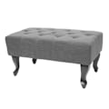 Miniatyrbillede 1 af 4: Taburet fodskammel Chesterfield med polstring i vandafvisende stof 39 x 77 x 47 mørkegrå
