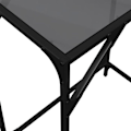 Miniatyrbillede 6 af 6: Bordkonsol med sort glas og stål 60 x 35 x 81 cm DEC031340 Svart