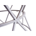 Miniatyrbillede 3 af 6: Bordpladebordsbord, metal- og trækonstruktion, diameter 66 cm, hvid 04_0008470 Vit