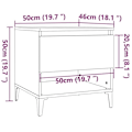 Miniatyrbillede 6 af 6: Side table end of sofa nightstand with drawer 50 x 46 x 50 cm engineering wood white DEC032358 Vit