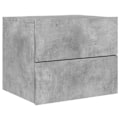 Pikkukuva 2 / 6: Seinäkiinnitettävä yöpöytä, jossa on LED-valot ja 2 laatikkoa, 50 x 39 x 41 cm, harmaata ENGINEERING-puuta DEC034198 kastanj