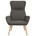 Miniatyrbillede 2 af 6: Moderne design loungestol i mørkegrå velour DEC026694 Grå