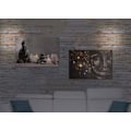 Miniatyrbild 4 av 6: Set om 2 LED-ljusa tavlor väggtavla 40x60 cm timer Buddha + ljus 04_0000452 Flerfärgad