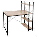 Miniatyrbillede 6 af 6: Bureau med hylde bord til computer 100 x 60 cm MDF og metal 04_0006013 Metall