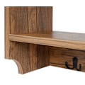 Miniatyrbillede 4 af 4: Væghængt garderobe med 4 kroge og 2 hylder, 41 x 60 x 19, med rå eg-look.