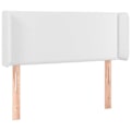 Miniatyrbillede 2 af 5: Hovedgærde - LED - 103x16x78/88 cm - Kunstlæder hvid - Moderne stil - Moderne design Vit