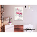 Miniatyrbillede 2 af 4: Malebillede til selv at male med tal, motiv af charmerende flamingo 40 x 60.