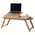 Miniatyrbillede 3 af 6: Bambus laptopstøtte til pc, højdejusterbar 04_0005050 Guld