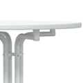 Miniatyrbillede 5 af 6: Høj bord, sidebord, foldbart top ø80 x 110 cm, ingeniørtræ og hvidt stål DEC036777 Vit