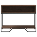 Miniatyrbillede 2 af 6: Praktisk konsolbord med opbevaringsrum 100 x 35 x 74,5 cm ingeniørtræ brun og metal DEC031843 kastanj