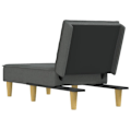 Miniatyrbillede 4 af 6: Meridienne chaise longue til indendørs tre positioner konvertible i mørkegrå stof DEC026184 Grå