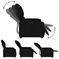 Miniatyrbillede 6 af 6: Fauteuil relax TV med komfortabel polstring og elektrisk løftefunktion i sort stof DEC028103 Svart