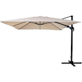 Miniatyrbillede 1 af 4: Restaurationsparasol 3 x 3m (Ø4,24m) pivotant, polyester aluminium/stål 23kg crème uden fod