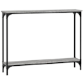 Miniatyrbillede 1 af 6: Praktisk konsolbord til en organiseret entre 100 x 22,5 x 75 cm grå ingeniørtræ og metal DEC032184 kastanj