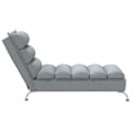 Pikkukuva 3 / 6: Meridienne chaise longue sisätiloille vaaleanharmailla kankaalla DEC026074 Grå