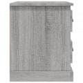 Miniatyrbillede 3 af 4: Sæt med 2 natborde med to skuffer 39 x 39 x 47,5cm grå ingeniørtræ DEC035656 kastanj