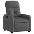 Miniatyrbillede 1 af 6: Fauteuil relax TV med komfortabel polstring og manuel hældningsfunktion i mørkegrå stof DEC027945 Grå