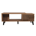 Miniatyrbillede 3 af 6: Bordlampe, sidebord, to hylder og to skuffer 44x120x65 cm brun 04_0008451 kastanj